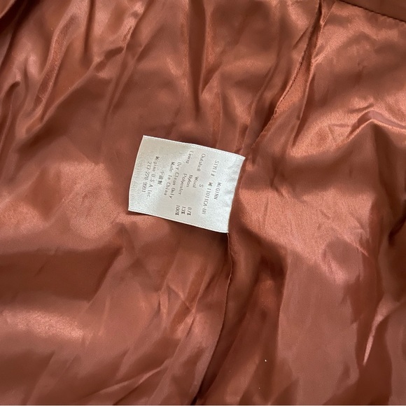 ANTHROPOLOGIE MCGINN OXIDIZED RUFFLE BELTED COAT, SIZE SMALL, NWOT - Picture 12 of 12